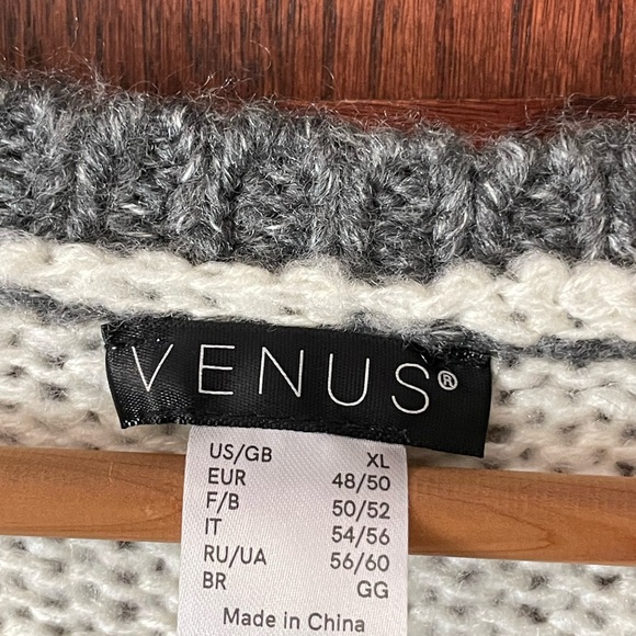 VENUS Cream and Gray Button-Up Cardigan - Picture 7 of 8